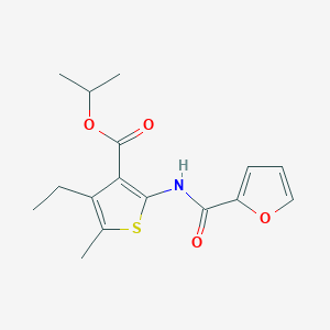 molecular formula C16H19NO4S B5692891 isopropyl 4-ethyl-2-(2-furoylamino)-5-methyl-3-thiophenecarboxylate 