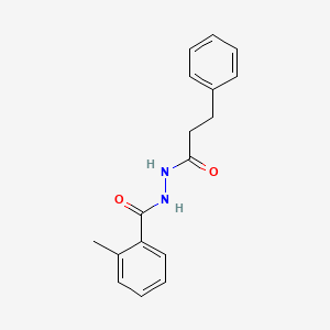 molecular formula C17H18N2O2 B5692898 2-methyl-N'-(3-phenylpropanoyl)benzohydrazide 