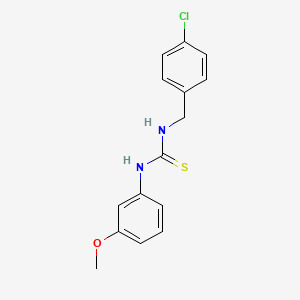 molecular formula C15H15ClN2OS B5692908 N-(4-chlorobenzyl)-N'-(3-methoxyphenyl)thiourea 