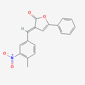 molecular formula C18H13NO4 B5692928 3-(4-methyl-3-nitrobenzylidene)-5-phenyl-2(3H)-furanone 