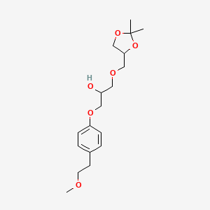 molecular formula C18H28O6 B569293 1-[(2,2-Dimethyl-1,3-dioxolan-4-yl)methoxy]-3-[4-(2-methoxyethyl)phenoxy]-2-propanol CAS No. 163685-40-3