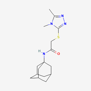 molecular formula C16H24N4OS B5692932 N-1-adamantyl-2-[(4,5-dimethyl-4H-1,2,4-triazol-3-yl)thio]acetamide 