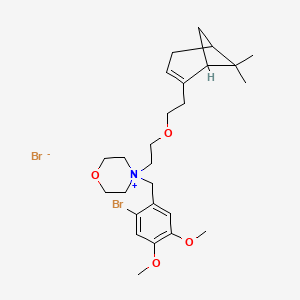 molecular formula C26H39Br2NO4 B569295 4-[(2-Bromo-4,5-dimethoxyphenyl)methyl]-4-[2-[2-(6,6-dimethyl-2-bicyclo[3.1.1]hept-2-enyl)ethoxy]ethyl]morpholin-4-ium;bromide CAS No. 1235355-01-7