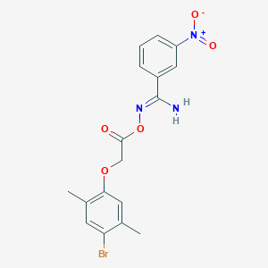 molecular formula C17H16BrN3O5 B5692959 N'-{[(4-bromo-2,5-dimethylphenoxy)acetyl]oxy}-3-nitrobenzenecarboximidamide 