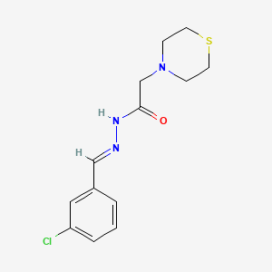 molecular formula C13H16ClN3OS B5692969 N'-(3-chlorobenzylidene)-2-(4-thiomorpholinyl)acetohydrazide 