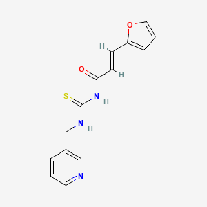 molecular formula C14H13N3O2S B5692989 3-(2-furyl)-N-{[(3-pyridinylmethyl)amino]carbonothioyl}acrylamide 