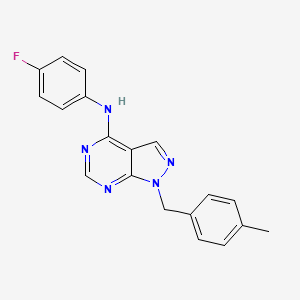 molecular formula C19H16FN5 B5692993 N-(4-fluorophenyl)-1-(4-methylbenzyl)-1H-pyrazolo[3,4-d]pyrimidin-4-amine 