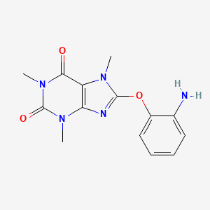 molecular formula C14H15N5O3 B5693005 8-(2-aminophenoxy)-1,3,7-trimethyl-3,7-dihydro-1H-purine-2,6-dione 