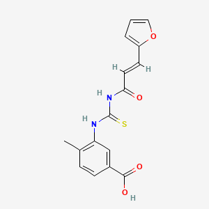 molecular formula C16H14N2O4S B5693021 3-[({[3-(2-furyl)acryloyl]amino}carbonothioyl)amino]-4-methylbenzoic acid 