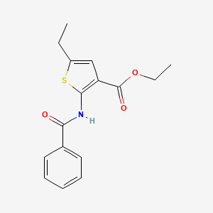 molecular formula C16H17NO3S B5693031 ethyl 2-(benzoylamino)-5-ethyl-3-thiophenecarboxylate 
