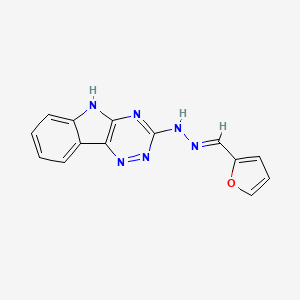 molecular formula C14H10N6O B5693043 2-furaldehyde 5H-[1,2,4]triazino[5,6-b]indol-3-ylhydrazone 
