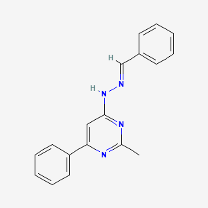 molecular formula C18H16N4 B5693044 benzaldehyde (2-methyl-6-phenyl-4-pyrimidinyl)hydrazone 