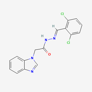molecular formula C16H12Cl2N4O B5693049 2-(1H-benzimidazol-1-yl)-N'-(2,6-dichlorobenzylidene)acetohydrazide 