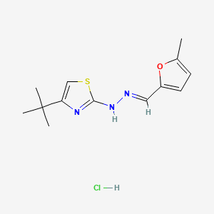 molecular formula C13H18ClN3OS B5693056 5-methyl-2-furaldehyde (4-tert-butyl-1,3-thiazol-2-yl)hydrazone hydrochloride 