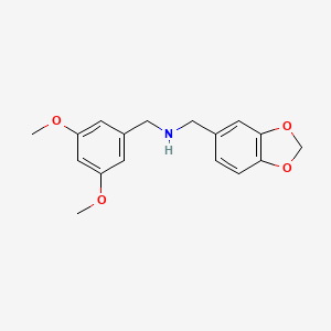 (1,3-benzodioxol-5-ylmethyl)(3,5-dimethoxybenzyl)amine