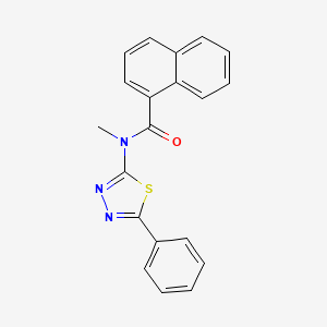 molecular formula C20H15N3OS B5693086 N-methyl-N-(5-phenyl-1,3,4-thiadiazol-2-yl)-1-naphthamide 