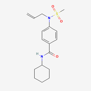 molecular formula C17H24N2O3S B5693098 4-[allyl(methylsulfonyl)amino]-N-cyclohexylbenzamide 