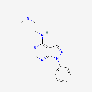molecular formula C15H18N6 B5693101 N,N-dimethyl-N'-(1-phenyl-1H-pyrazolo[3,4-d]pyrimidin-4-yl)-1,2-ethanediamine CAS No. 5724-53-8