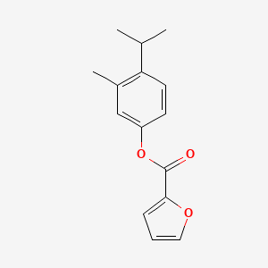 molecular formula C15H16O3 B5693102 4-isopropyl-3-methylphenyl 2-furoate 