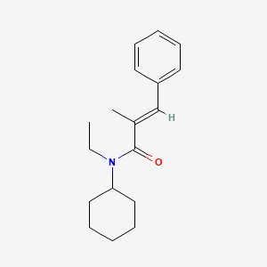molecular formula C18H25NO B5693109 N-cyclohexyl-N-ethyl-2-methyl-3-phenylacrylamide 