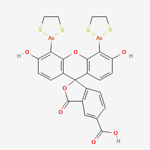 molecular formula C25H18As2O7S4 B569311 4',5'-Bis(1,3,2-dithiarsolan-2-yl)-3',6'-dihydroxy-3-oxospiro[2-benzofuran-1,9'-xanthene]-5-carboxylic acid CAS No. 439791-28-3