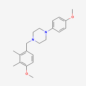 molecular formula C21H28N2O2 B5693113 1-(4-methoxy-2,3-dimethylbenzyl)-4-(4-methoxyphenyl)piperazine 