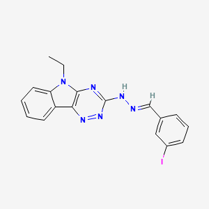 molecular formula C18H15IN6 B5693119 3-iodobenzaldehyde (5-ethyl-5H-[1,2,4]triazino[5,6-b]indol-3-yl)hydrazone CAS No. 5305-32-8