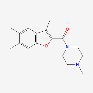 molecular formula C17H22N2O2 B5693135 1-methyl-4-[(3,5,6-trimethyl-1-benzofuran-2-yl)carbonyl]piperazine 
