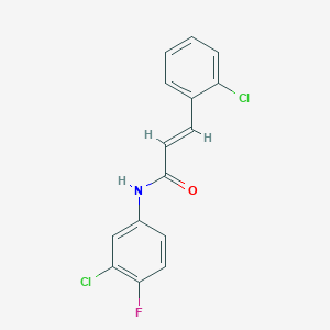 molecular formula C15H10Cl2FNO B5693141 N-(3-chloro-4-fluorophenyl)-3-(2-chlorophenyl)acrylamide 