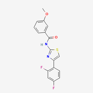 molecular formula C17H12F2N2O2S B5693143 N-[4-(2,4-difluorophenyl)-1,3-thiazol-2-yl]-3-methoxybenzamide 