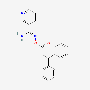 molecular formula C21H19N3O2 B5693146 N'-[(3,3-diphenylpropanoyl)oxy]-3-pyridinecarboximidamide 