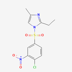 molecular formula C12H12ClN3O4S B5693149 1-[(4-chloro-3-nitrophenyl)sulfonyl]-2-ethyl-4-methyl-1H-imidazole CAS No. 5787-16-6