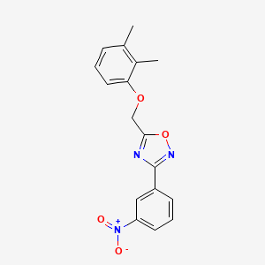 molecular formula C17H15N3O4 B5693168 5-[(2,3-dimethylphenoxy)methyl]-3-(3-nitrophenyl)-1,2,4-oxadiazole 