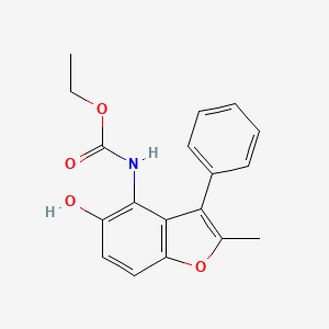 ethyl (5-hydroxy-2-methyl-3-phenyl-1-benzofuran-4-yl)carbamate