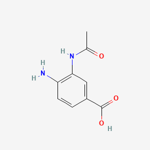 molecular formula C9H10N2O3 B569322 3-Acetamido-4-aminobenzoic acid CAS No. 120399-87-3