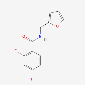 molecular formula C12H9F2NO2 B5693227 2,4-difluoro-N-(2-furylmethyl)benzamide 