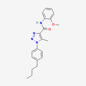 molecular formula C21H24N4O2 B5693232 1-(4-butylphenyl)-N-(2-methoxyphenyl)-5-methyl-1H-1,2,3-triazole-4-carboxamide CAS No. 904813-66-7
