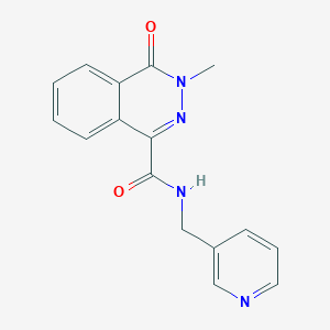molecular formula C16H14N4O2 B5693239 3-methyl-4-oxo-N-(3-pyridinylmethyl)-3,4-dihydro-1-phthalazinecarboxamide 