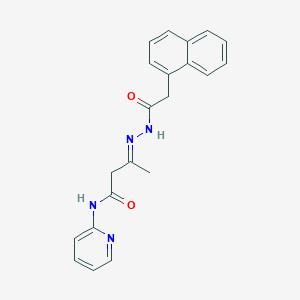 molecular formula C21H20N4O2 B5693248 3-[(1-naphthylacetyl)hydrazono]-N-2-pyridinylbutanamide 