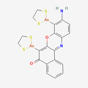 molecular formula C20H16As2N2O2S4 B569325 6,8-Bis(1,3,2-dithiarsolane-2-yl)-9-amino-5H-benzo[a]phenoxazine-5-one CAS No. 345340-48-9