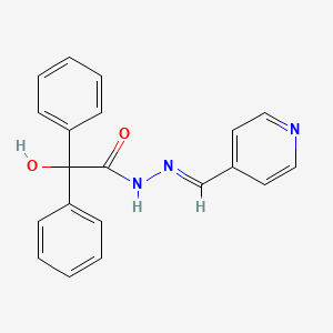 molecular formula C20H17N3O2 B5693254 2-hydroxy-2,2-diphenyl-N'-(4-pyridinylmethylene)acetohydrazide 