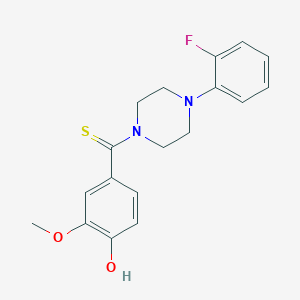 molecular formula C18H19FN2O2S B5693274 4-{[4-(2-fluorophenyl)-1-piperazinyl]carbonothioyl}-2-methoxyphenol 