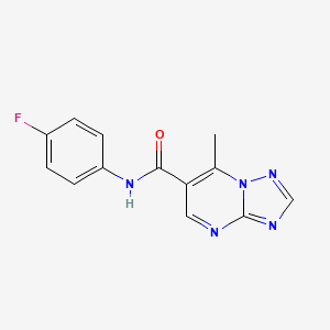 molecular formula C13H10FN5O B5693284 N-(4-fluorophenyl)-7-methyl[1,2,4]triazolo[1,5-a]pyrimidine-6-carboxamide 