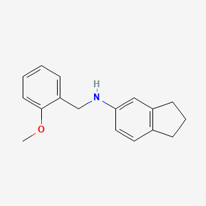 molecular formula C17H19NO B5693314 2,3-dihydro-1H-inden-5-yl(2-methoxybenzyl)amine 