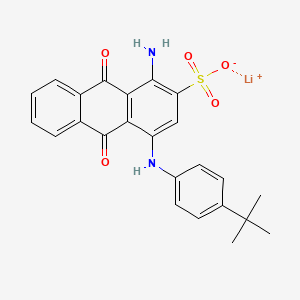 molecular formula C24H21LiN2O5S B569332 Lithium 1-amino-4-(4-tert-butylanilino)anthraquinone-2-sulfonate CAS No. 125328-86-1
