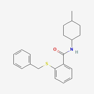 molecular formula C21H25NOS B5693324 2-(benzylthio)-N-(4-methylcyclohexyl)benzamide 