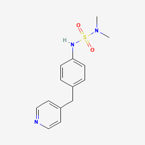 molecular formula C14H17N3O2S B5693332 N,N-dimethyl-N'-[4-(4-pyridinylmethyl)phenyl]sulfamide 
