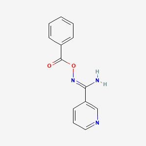 molecular formula C13H11N3O2 B5693383 N'-(benzoyloxy)-3-pyridinecarboximidamide 