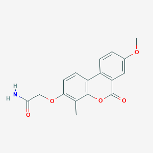 molecular formula C17H15NO5 B5693390 2-[(8-methoxy-4-methyl-6-oxo-6H-benzo[c]chromen-3-yl)oxy]acetamide 