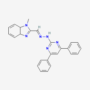 1-methyl-3a,7a-dihydro-1H-benzimidazole-2-carbaldehyde (4,6-diphenyl-2-pyrimidinyl)hydrazone